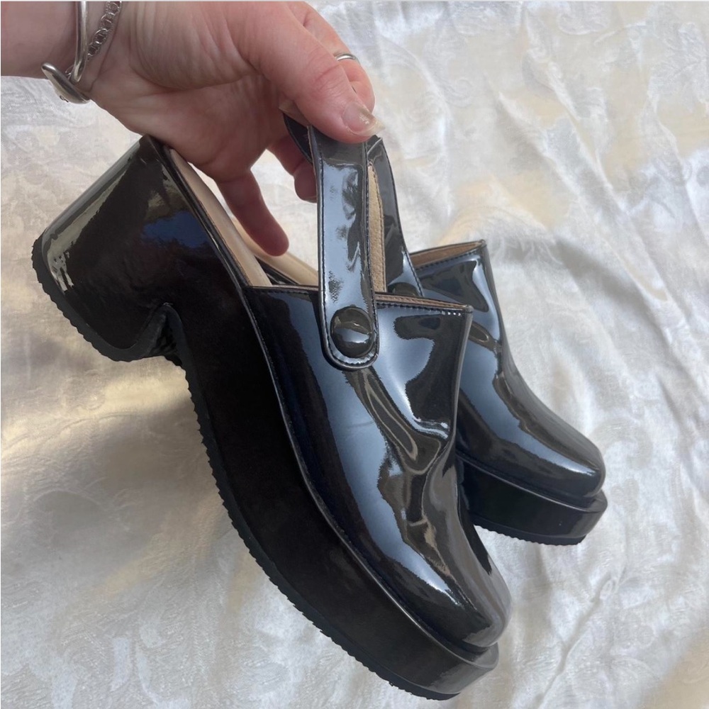 Women's Gray Platform Slingback Clogs - image 3